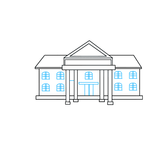 680x678 How To Draw A School - Drawing School