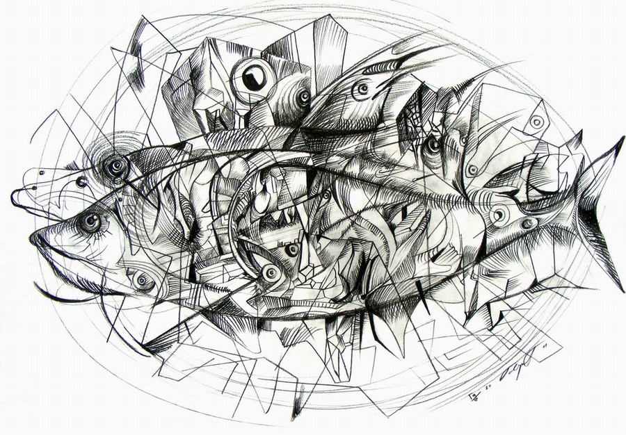 900x626 drawing series contemporary ink drawings of artist marko gavrilovic - Drawing Series