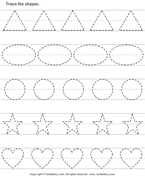 Drawing Shapes Worksheets at PaintingValley.com | Explore collection of ...