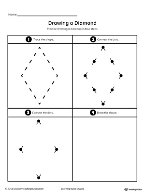 300x400 Drawing A Diamond Shape - Drawing Shapes Worksheets