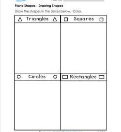 250x272 Plane Shapes Worksheets - Drawing Shapes Worksheets