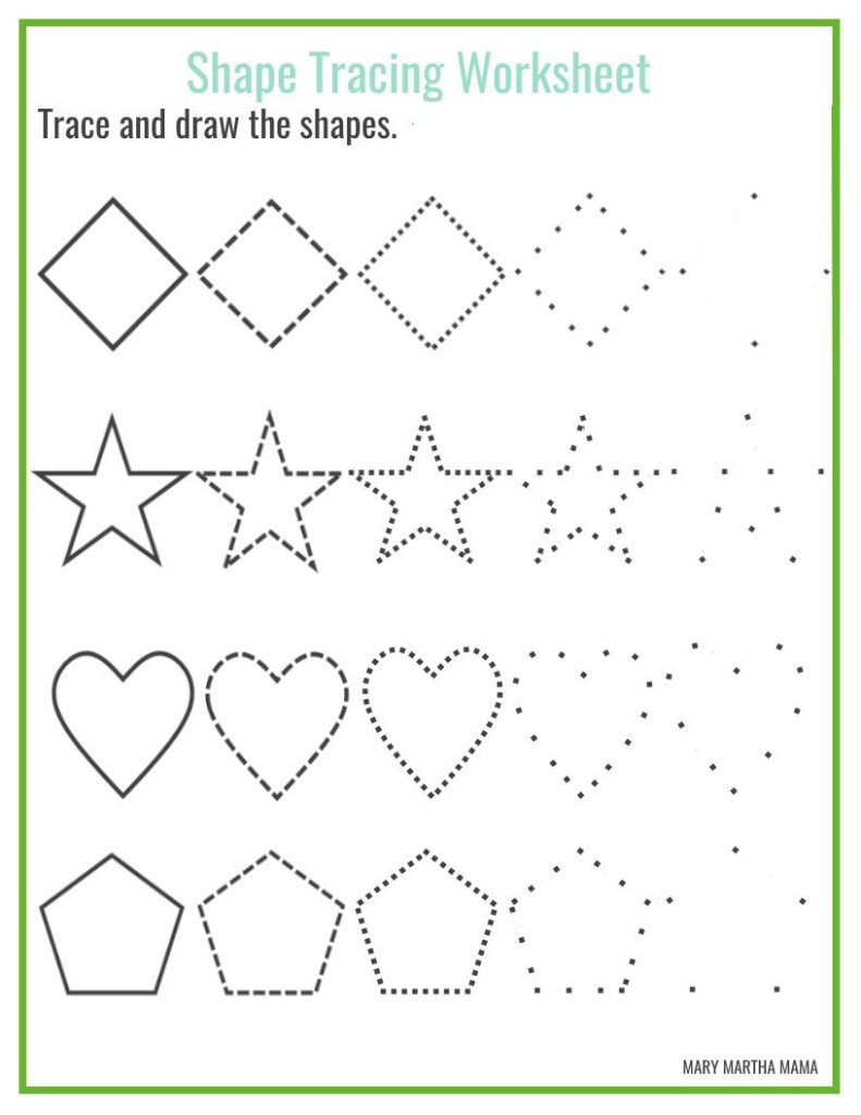 Drawing Shapes Worksheets at Explore collection of