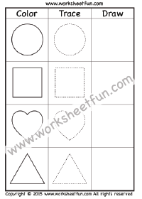 Drawing Shapes Worksheets at PaintingValley.com | Explore collection of ...