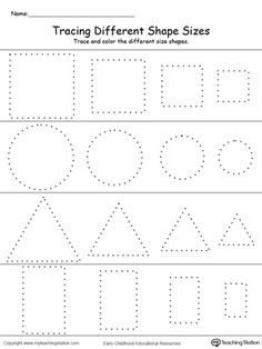 Drawing Shapes Worksheets at PaintingValley.com | Explore collection of ...