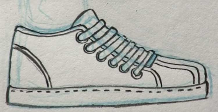 750x386 How To Draw Shoes Cool, Some, Kd And Perfect Ideas - Drawing Shoes