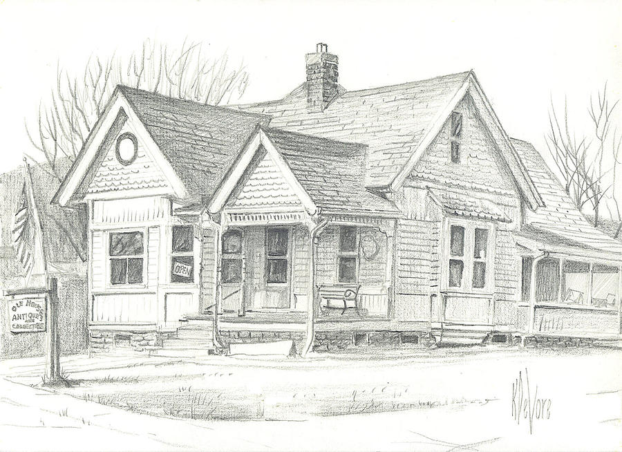 900x654 The Antique Shop Drawing - Drawing Shop