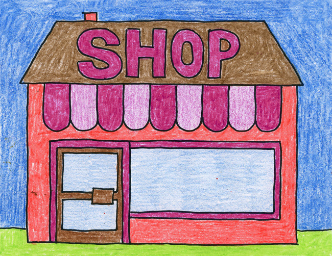 650x502 Draw A Store Art Projects For Kids - Drawing Shop