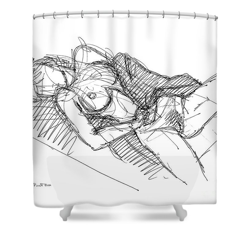 800x800 female erotic drawings shower curtain for sale - Drawing Shower Curtain