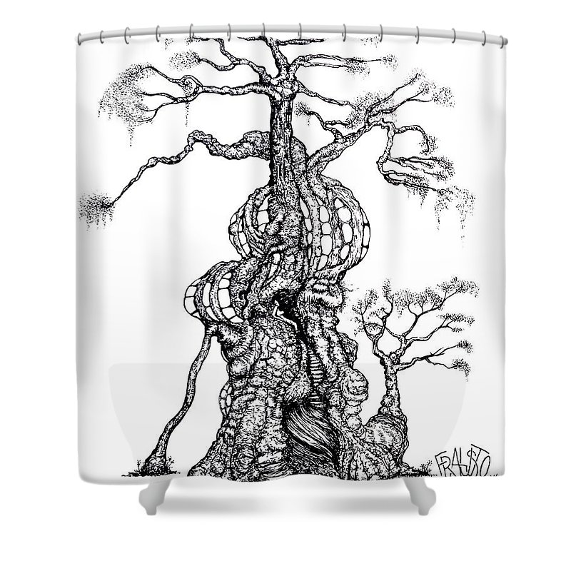 800x800 redwood tree castle drawing shower curtain for sale - Drawing Shower Curtain