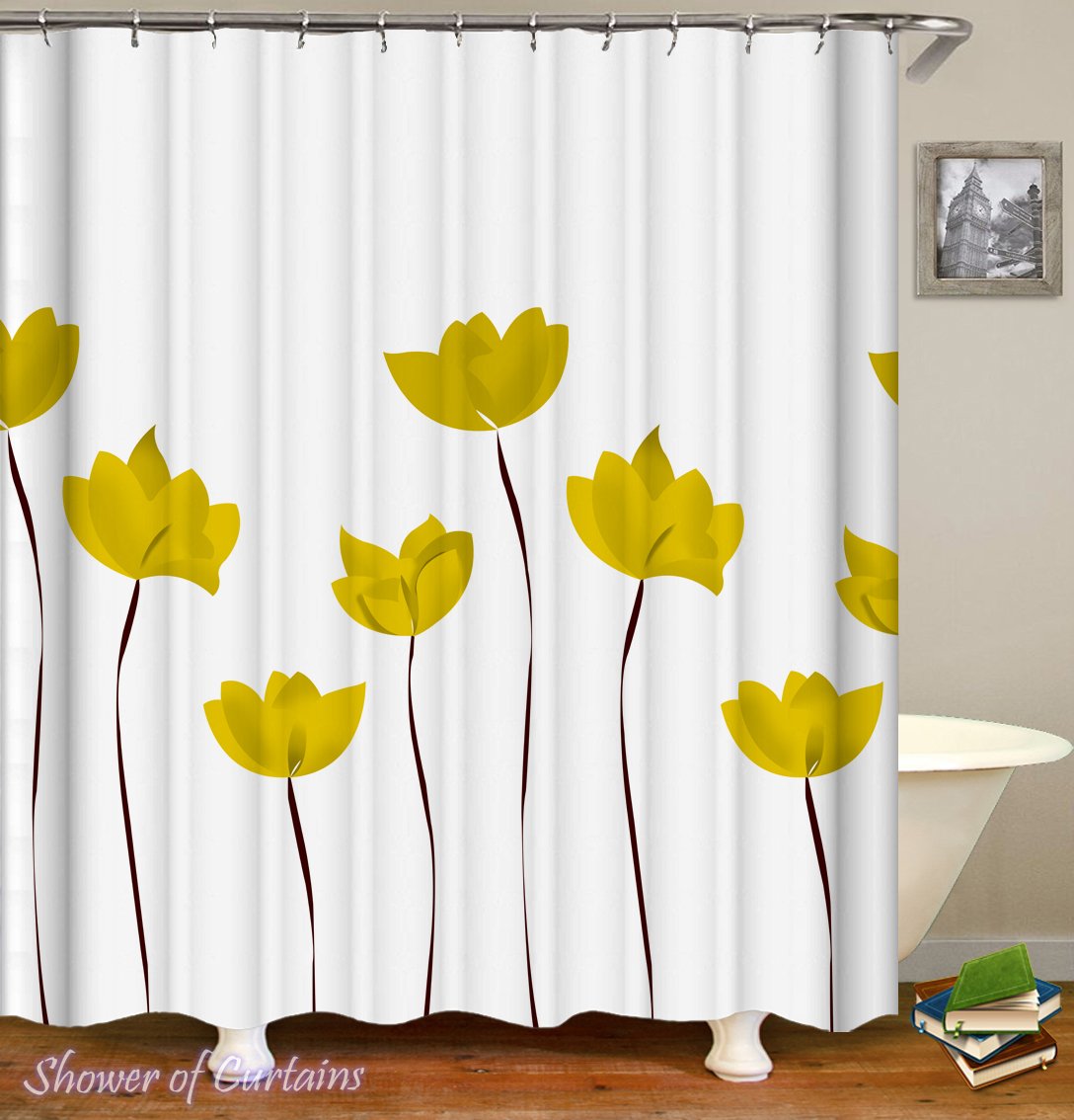 1088x1134 shower curtains yellow tulip drawing shower of curtains - Drawing Shower Curtain