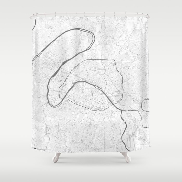 700x700 the map of paris line drawing shower curtain - Drawing Shower Curtain