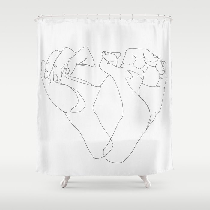 700x700 minimalist hand drawing shower curtain - Drawing Shower Curtain