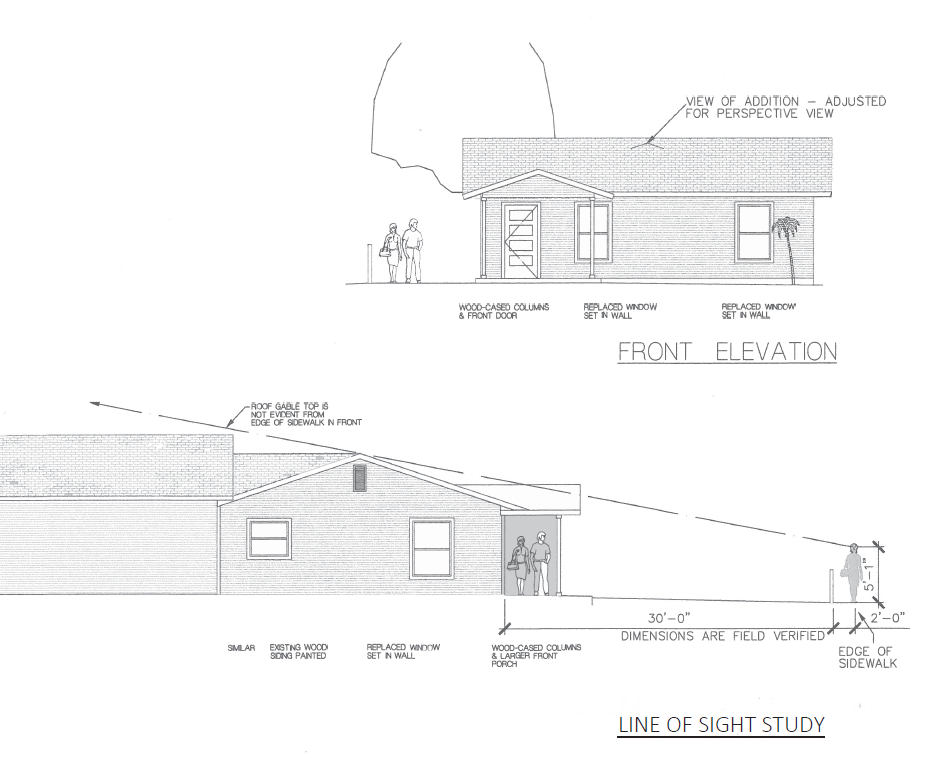 925x759 line of sight study this drawing indicates the ridge height - Drawing Sight