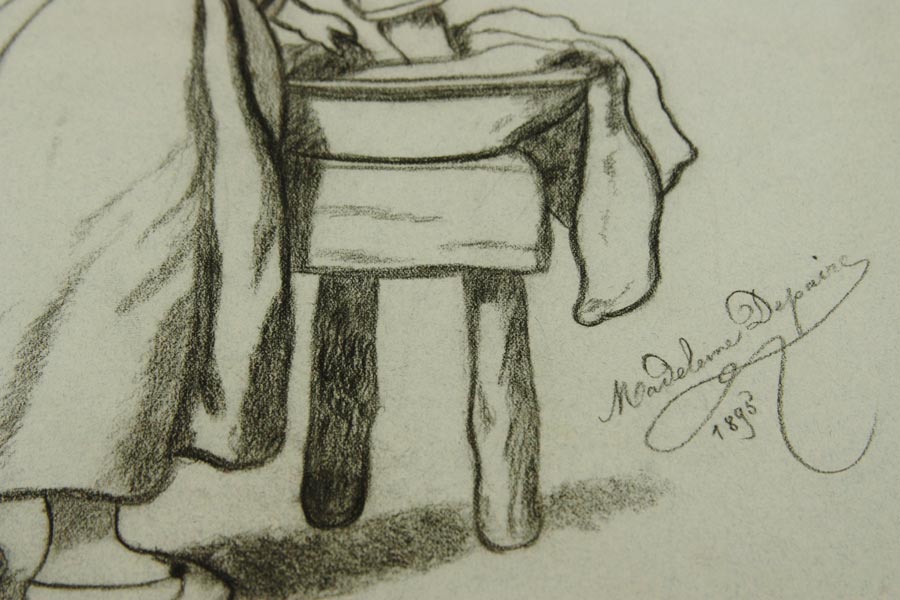 900x600 drawing laundry woman maddie and marie - Drawing Signature