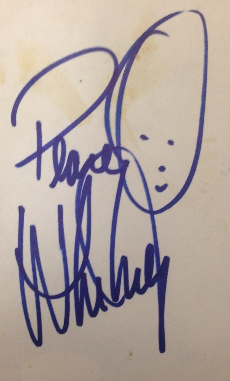 777x1285 whitney houston drawing and signature in person rare! blake - Drawing Signature