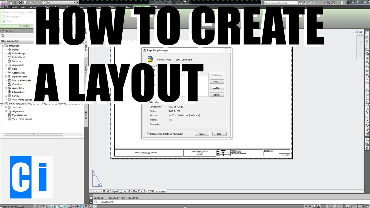1280x720 autocad how to create layouts - Drawing Sites