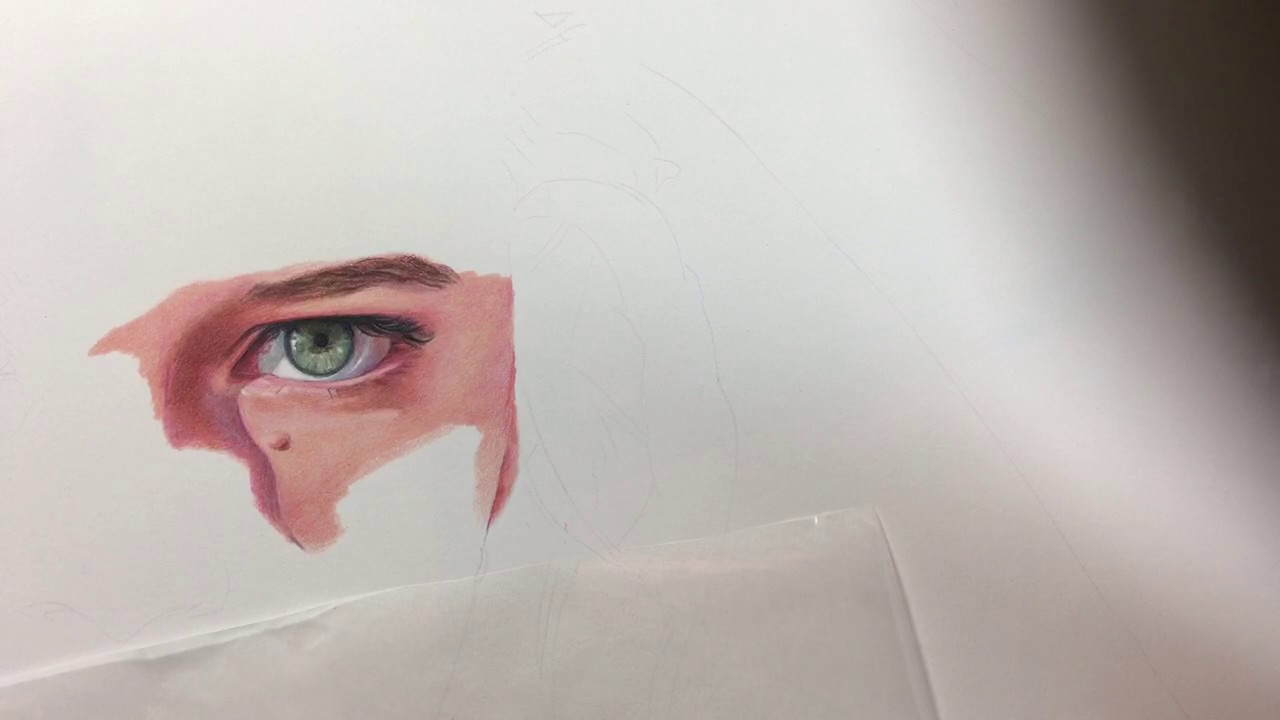 1280x720 drawing skin tones with polychromos - Drawing Skin