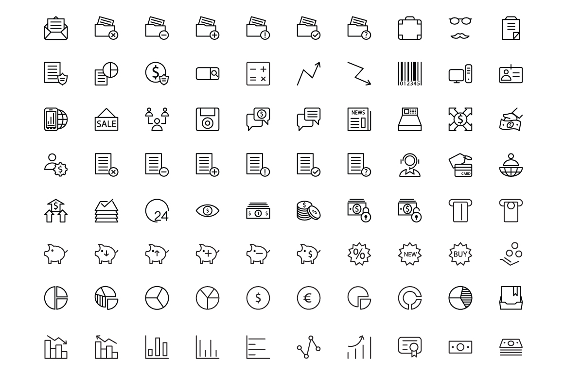 1160x772 Finance Icons - Drawing Small Things