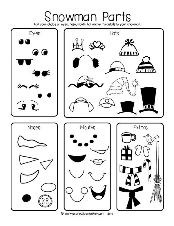 Drawing Snowman Eyes