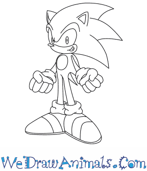 300x350 How To Draw Sonic The Hedgehog - Drawing Sonic Characters