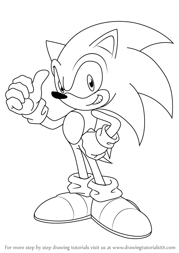 597x844 Learn How To Draw Sonic - Drawing Sonic Characters