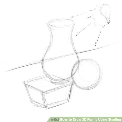 500x500 How To Draw Forms Using Shading Steps - Drawing Source