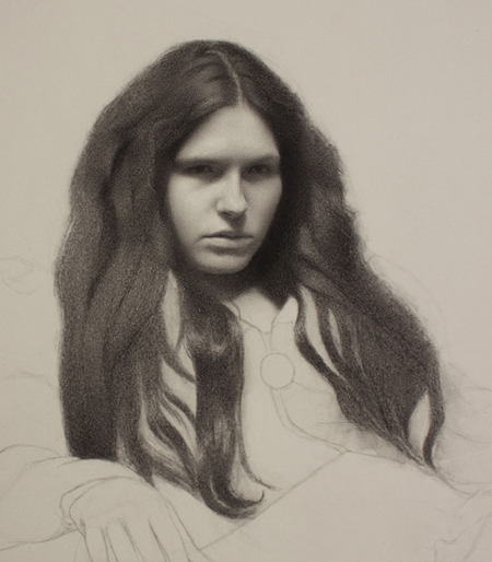 450x514 How To Draw Hair - Drawing Source