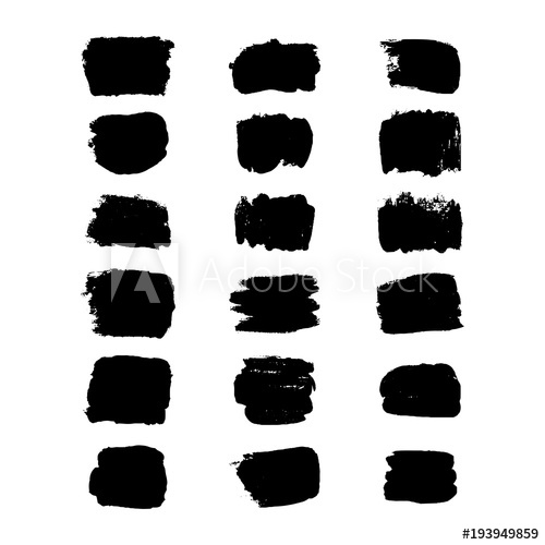 500x500 set of hand drawn rectangular grunge background shapes isolated - Drawing Spots