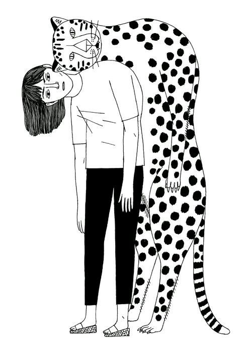 495x700 lean on me spots tigres art, illustration art, illustration - Drawing Spots