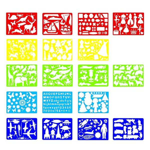 600x600 eco friendly large drawing stencils set for kids - Drawing Stencils