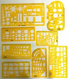 263x300 technical drawing stencils templates architectural mechanical - Drawing Stencils