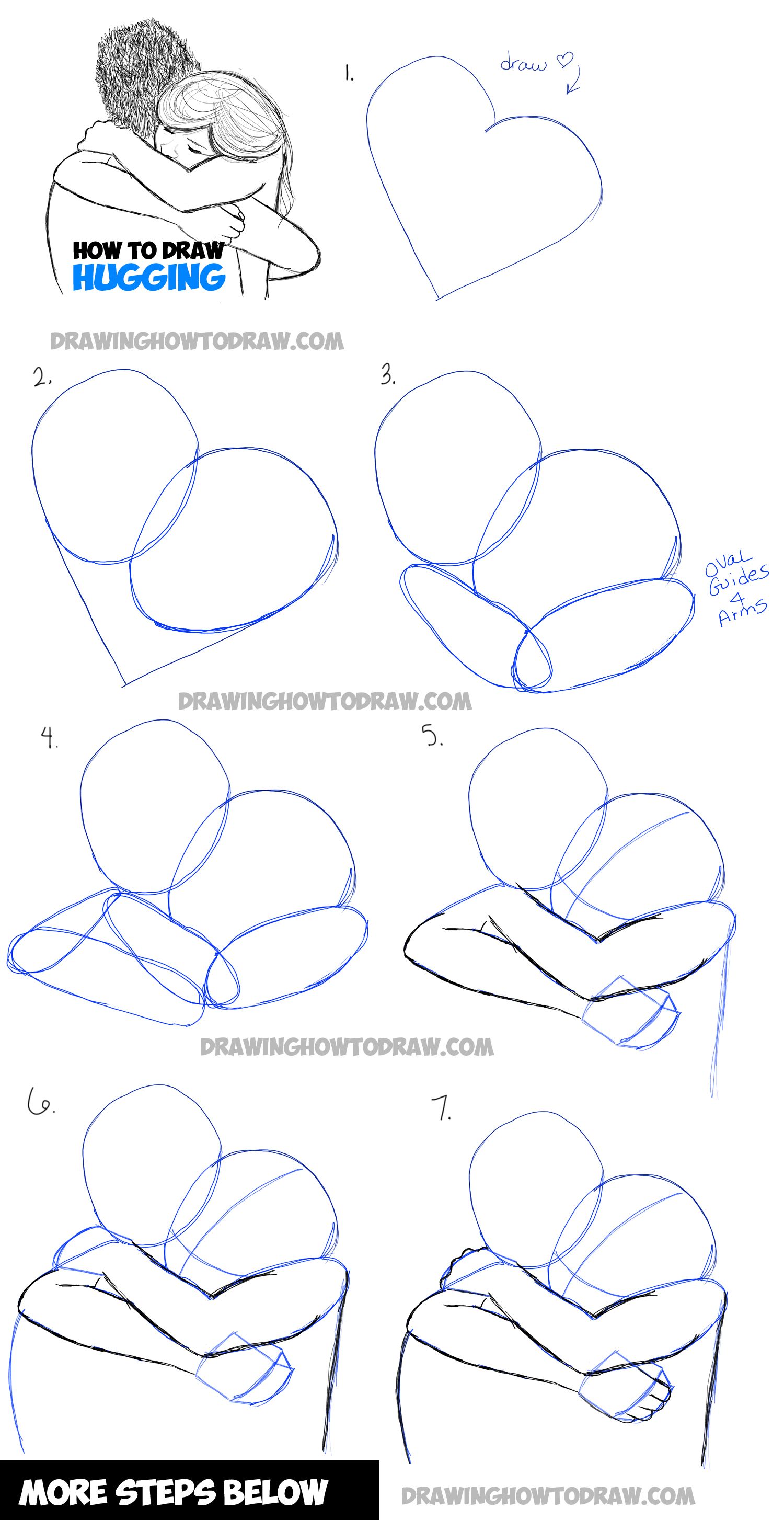 1500x2907 How To Draw Two People Hugging Drawing Hugs Step - Drawing Steps