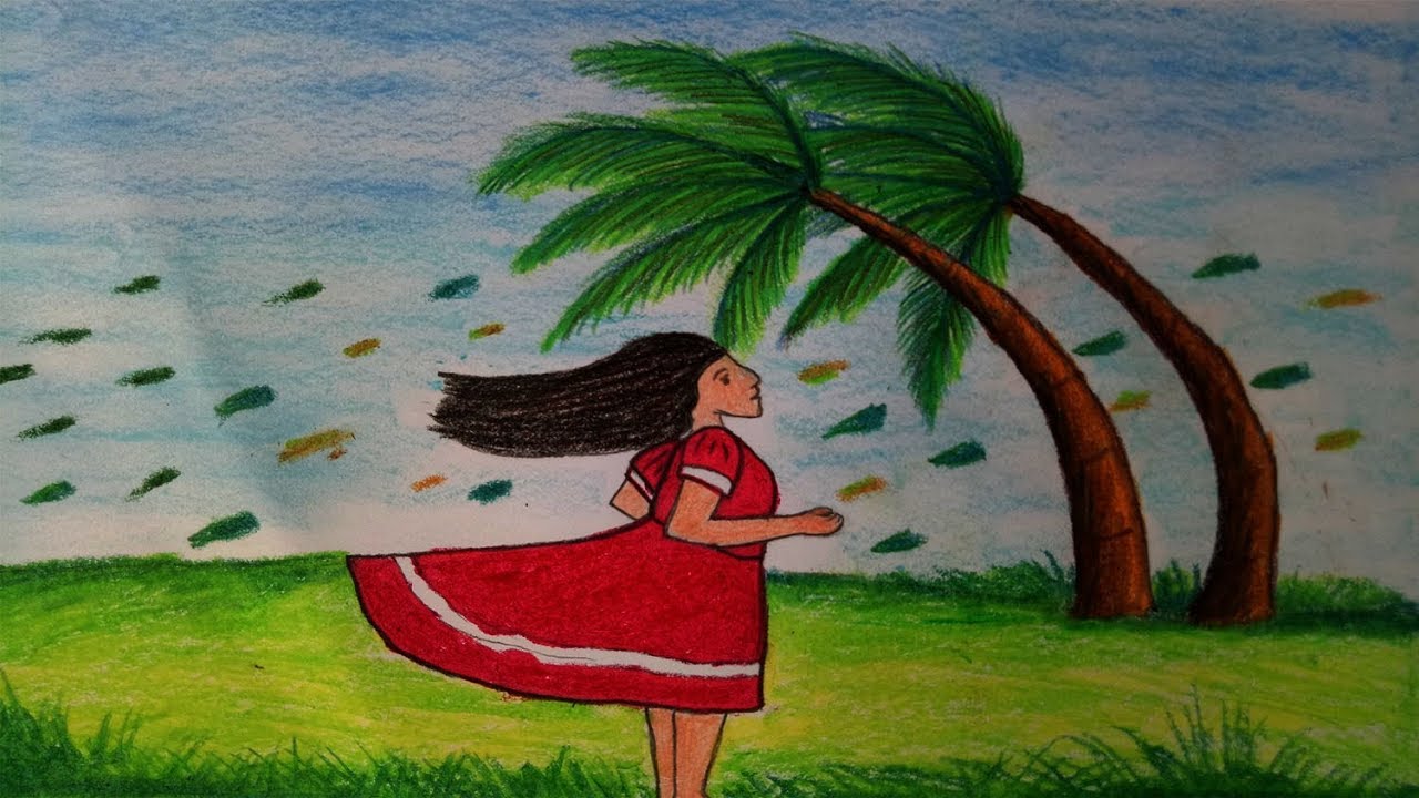 1280x720 how to draw storm scenery step - Drawing Storm