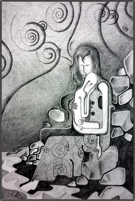 432x640 orhan atici artwork after the storm original drawing pencil - Drawing Storm