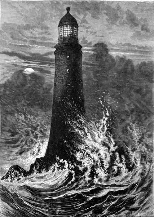497x700 lighthouse storm illustration - Drawing Storm