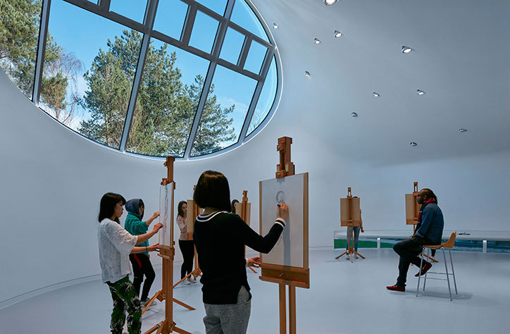 724x474 zaha hadid to open arts university bournemouth drawing studio - Drawing Studio