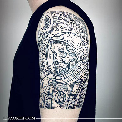 390x390 Tattoos - Drawing Style Tattoo