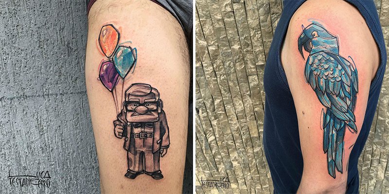 800x400 amusing sketch style tattoos and your new best loved italian - Drawing Style Tattoo