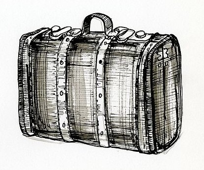 415x346 Filesuitcase Drawing - Drawing Suitcase
