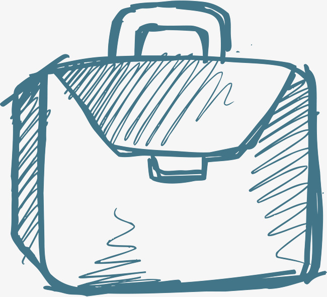 650x590 hand drawn medicine box, medical box, cartoon lines, suitcase - Drawing Suitcase