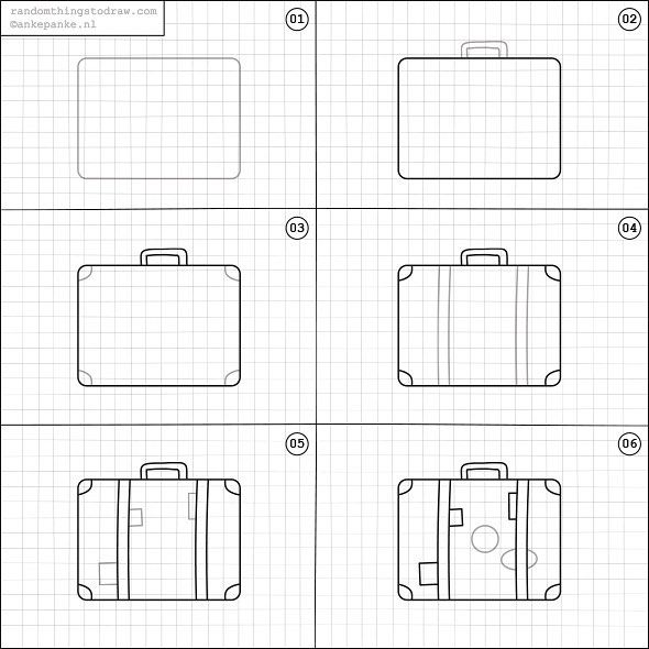 590x590 how to draw a suitcase that planner life - Drawing Suitcase