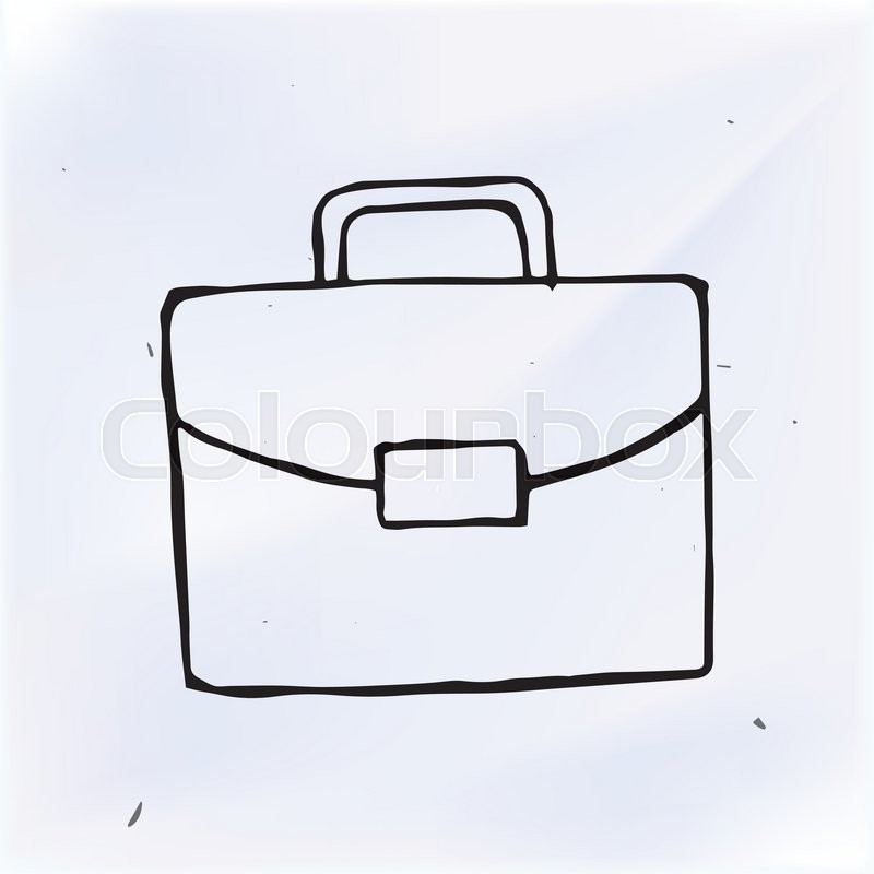 800x800 vector suitcase doodle drawing, sketch stock vector colourbox - Drawing Suitcase