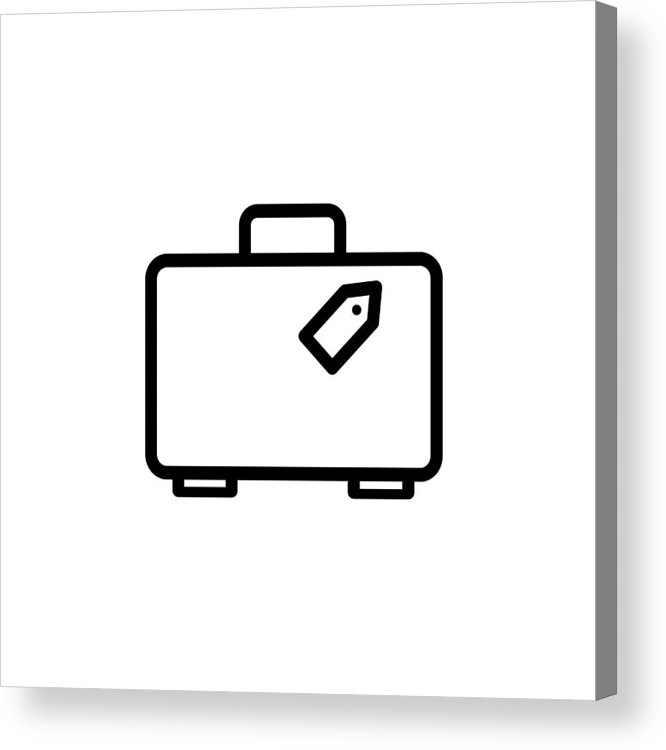 666x750 suitcase with tag icon element of minimalistic icons for mobile - Drawing Suitcase