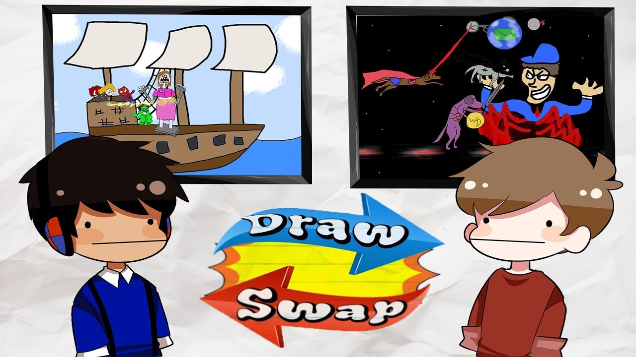 1280x720 Draw Swap! Playing A Drawing Game Badly - Drawing Swap