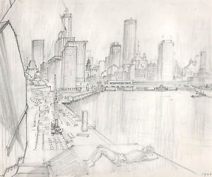 300x251 robert emerson curtis pencil drawing sydney opera house - Drawing Sydney