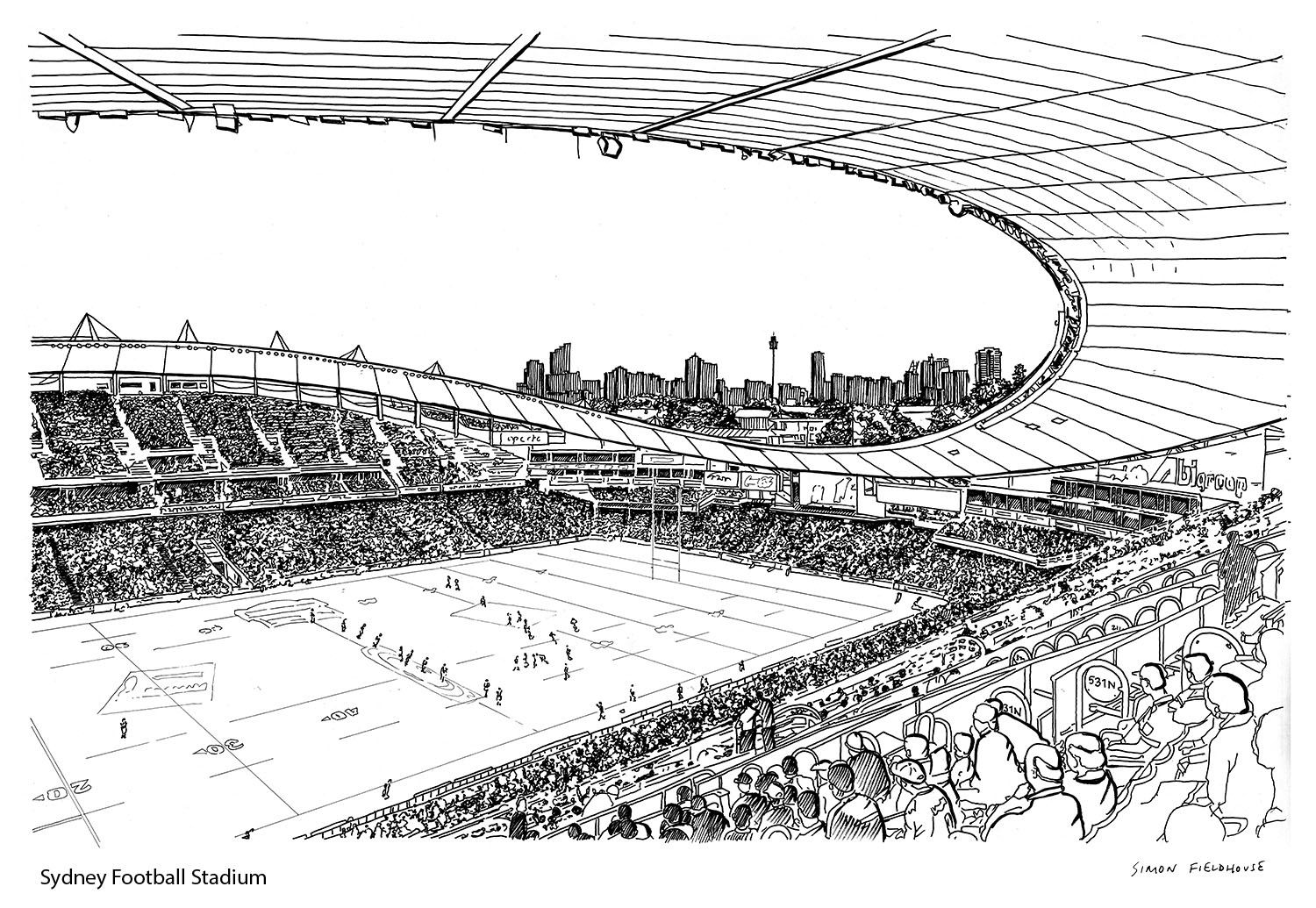 1500x1035 Sydney Football Stadium Drawing - Drawing Sydney