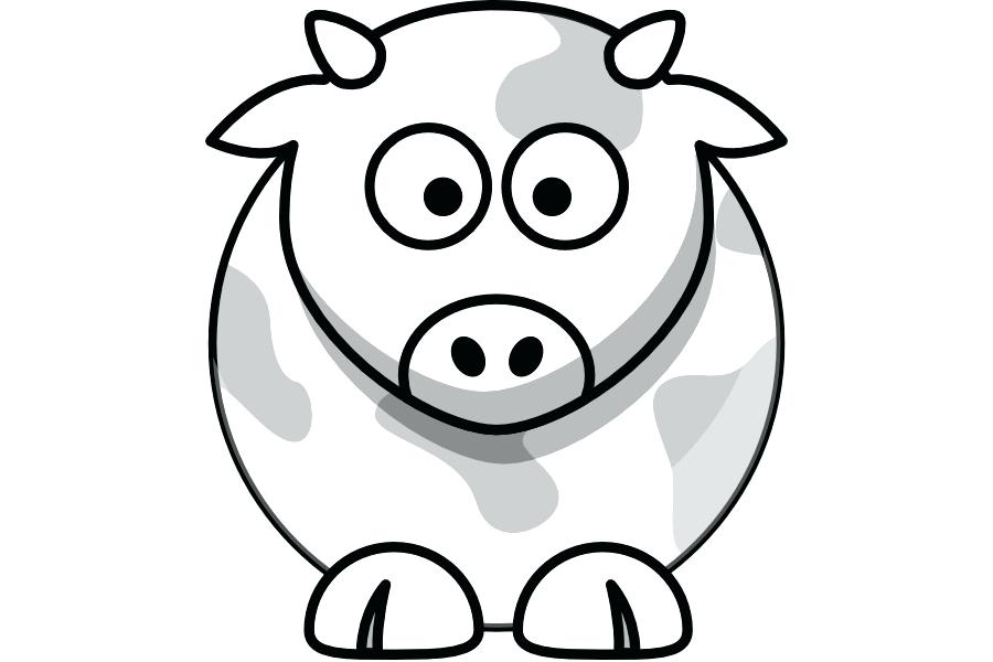900x600 outline of a cow beef cattle drawing cartoon clip art outline - Drawing Synonym