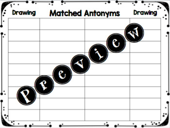 350x264 Synonym And Antonym Match And Draw - Drawing Synonym