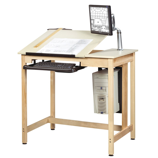 650x650 Diversified Woodcrafts Split Top School Cad Drawing Computer Table - Drawing Table