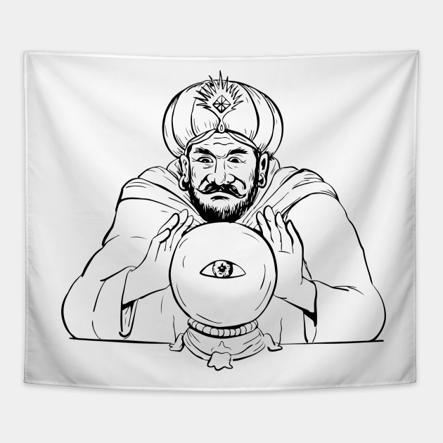630x630 Fortune Teller Crystal Ball Drawing - Drawing Tapestry
